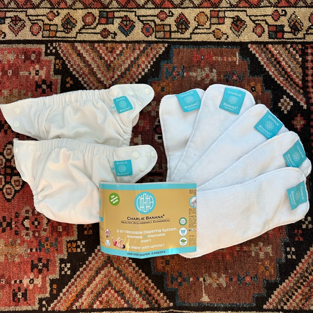 NWT Charlie Banana Cloth Diapering bundle, NEVER USED, one size small baby